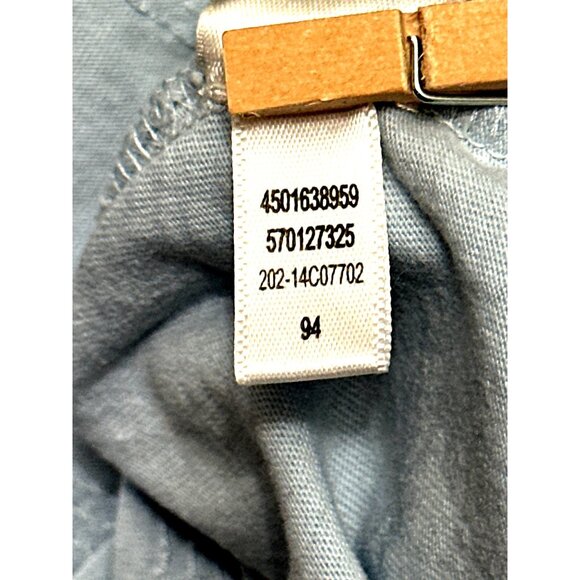 Chicos Light Blue Green Sequin Striped Long Sleeve Top Blouse Size 3 - Picture 9 of 12